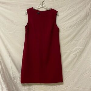 Talbots red 12 sleeveless wool blend sheath dress